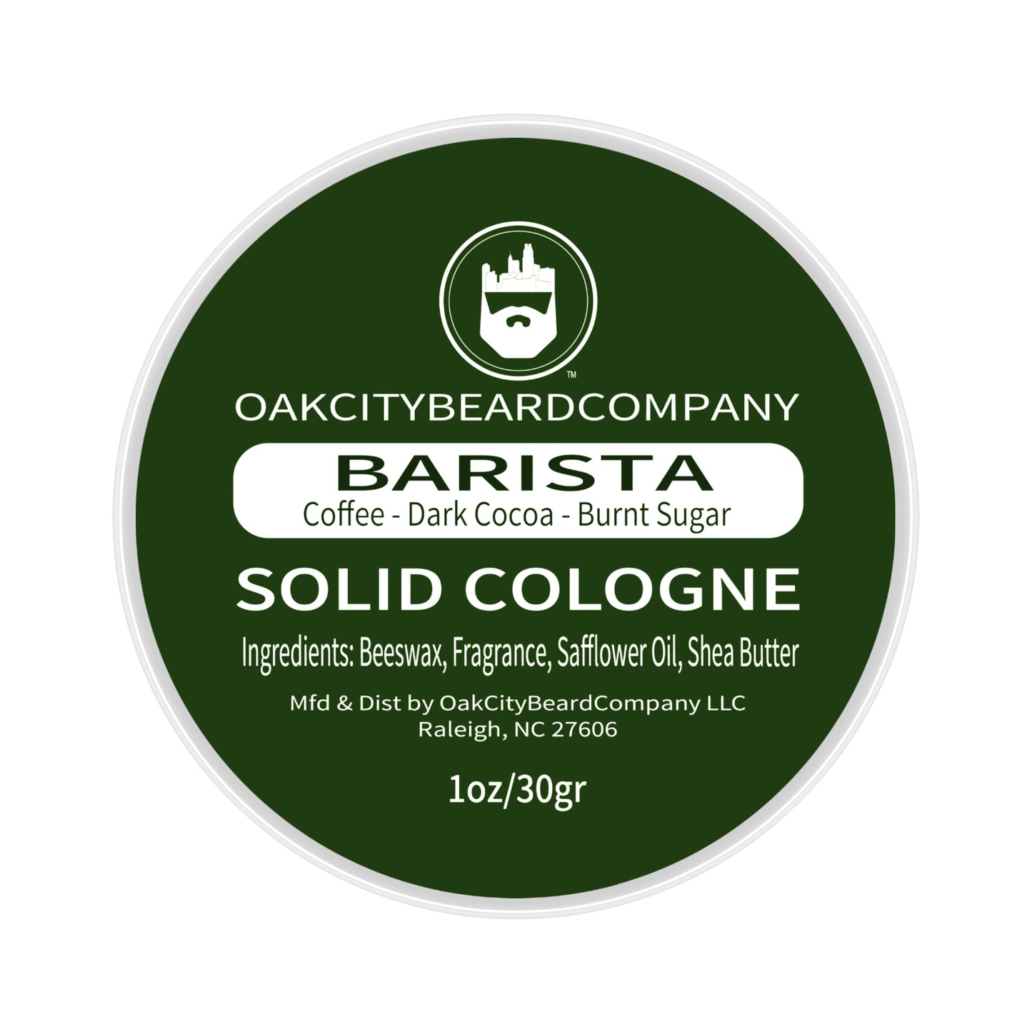 Barista (Solid Cologne) by Oak City Beard Company