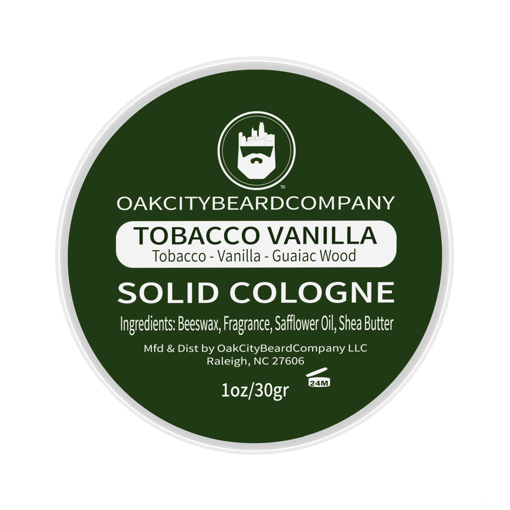 Tobacco Vanilla Solid Cologne by Oak City Beard Company